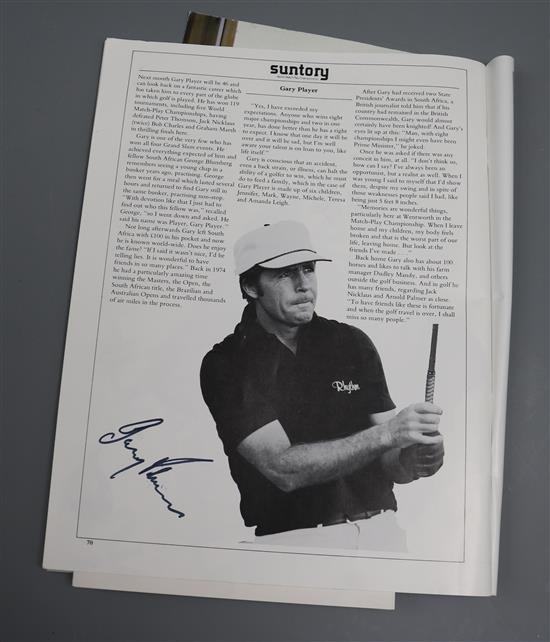 The Official Programme for the 1981 Suntory World Match Play Championship, including eleven photographs